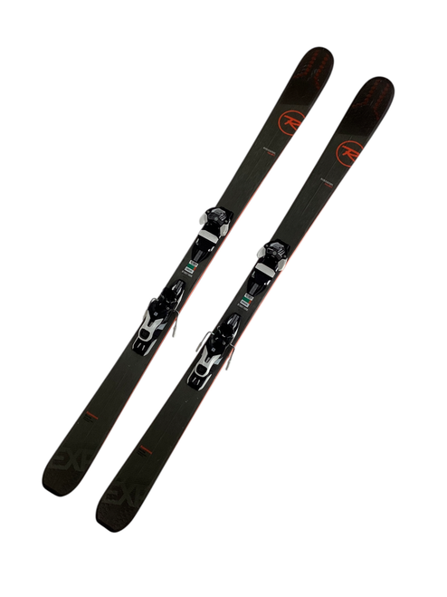 Vist Large View of Product Image Which is Used Rossignol EXP88 TI Mens Down Hill Ski/Binding Green 173 cm