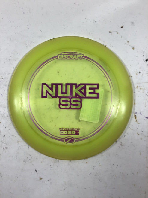 Vist Large View of Product Image Which is Used Discraft Z NUKE SS Disc Golf Driver Yellow 176g