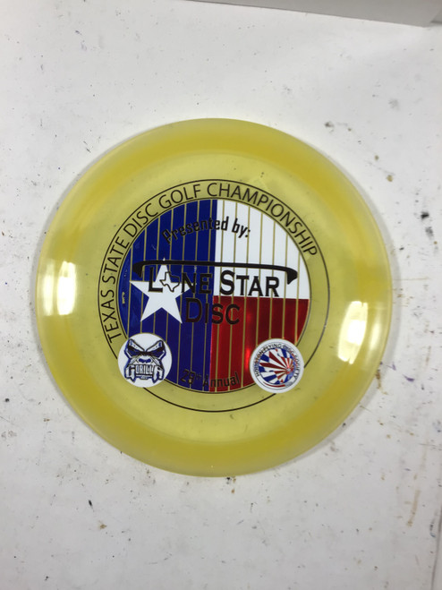 Vist Large View of Product Image Which is Used Lone Star Disc CHARLIE SPUR Disc Golf Driver Yellow 175g