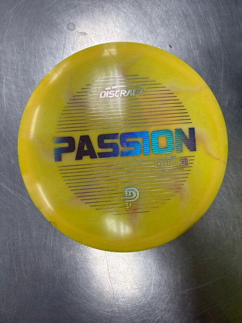 Vist Large View of Product Image Which is Used Discraft ESP PASSION Disc Golf Driver Yellow