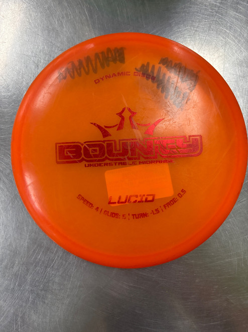 Vist Large View of Product Image Which is Used Dynamic Discs LUCID BOUNTY Disc Golf Mid Range Orange