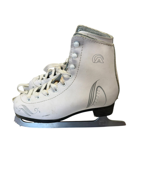 Vist Large View of Product Image Which is Used Lake Placid Girls Figure Skate White Youth 13.0