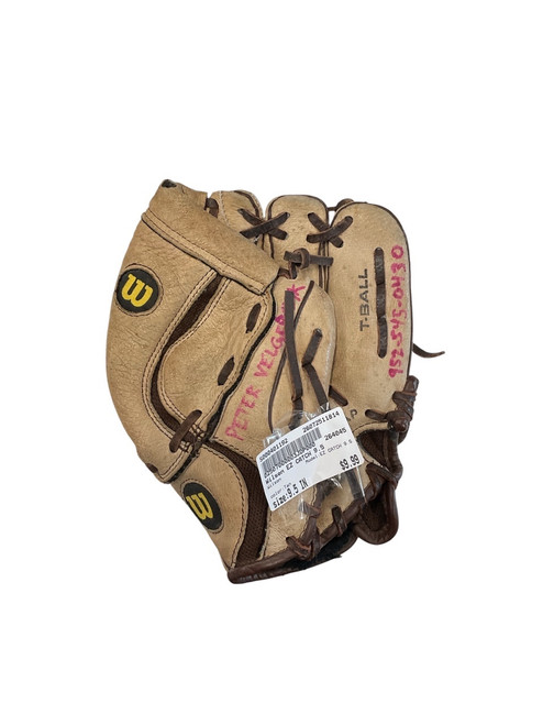 Vist Large View of Product Image Which is Used Wilson EZ CATCH 9.5 BB/SB Glove T-ball Tan 9 1/2"
