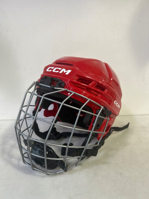 Vist Large View of Product Image Which is Used CCM TACKS 70 Helmet Cage Combo Red XXS