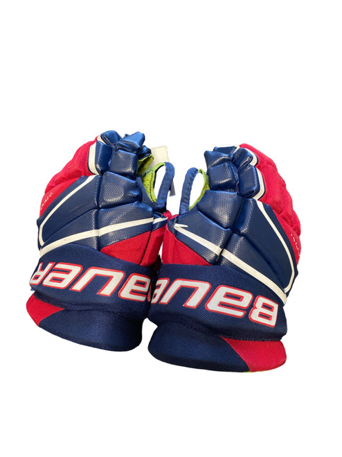 Vist Large View of Product Image Which is Used Bauer 3X GLOVE Youth Gloves Navy Blue 11"