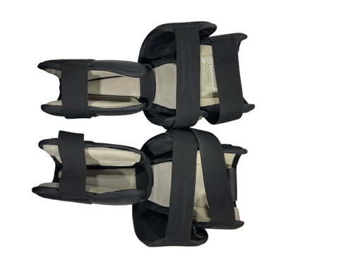 Vist Large View of Product Image Which is Used Warrior R XS Goalie Leg Pads Junior Black SM