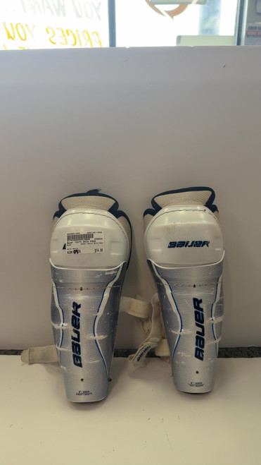 Vist Large View of Product Image Which is Used Bauer YOUTH SHIN PADS Youth Shin Guards White 10"