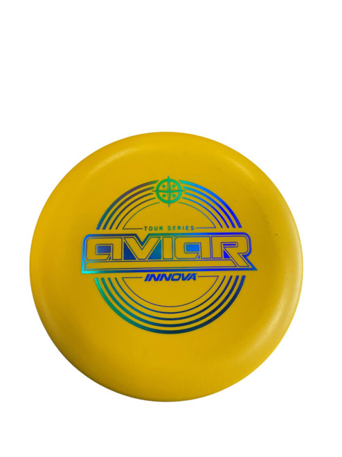 Vist Large View of Product Image Which is Used Innova TOUR SERIES AVIAR Disc Golf Mid Range Yellow