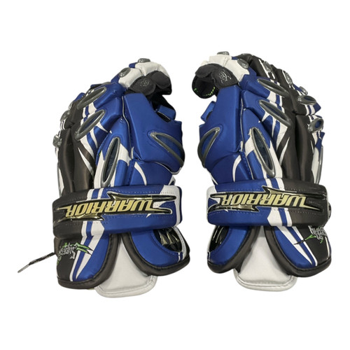 Vist Large View of Product Image Which is Used Warrior SUPERFLY Lacrosse Gloves Mens Navy Blue 13"