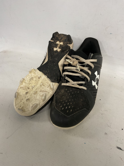 Vist Large View of Product Image Which is Used Under Armour LEADOFF BB/SB Cleats Black Senior 8.5