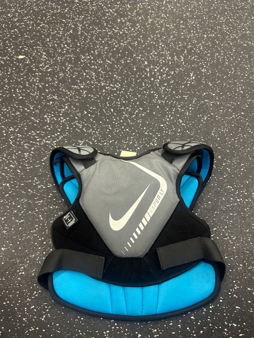 Vist Large View of Product Image Which is Used Nike VAPOR LT YOUTH NO BICEP Lacrosse Shoulder Pads Grey MD
