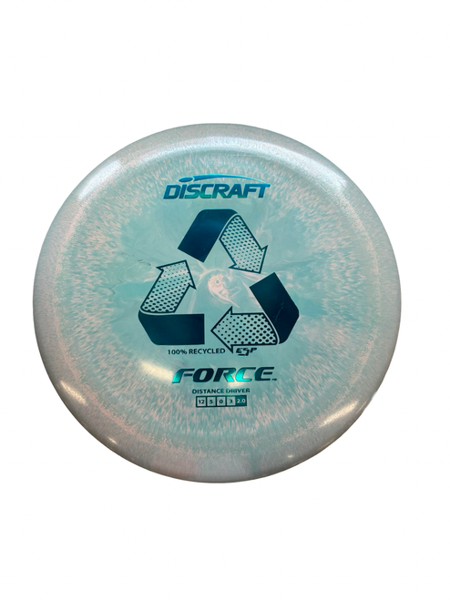 Vist Large View of Product Image Which is Used Discraft FORCE Disc Golf Driver Royal Blue