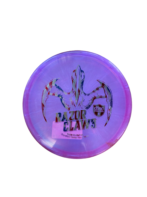 Vist Large View of Product Image Which is Used Discmania RAZOR CLAW 3 Disc Golf Mid Range Purple