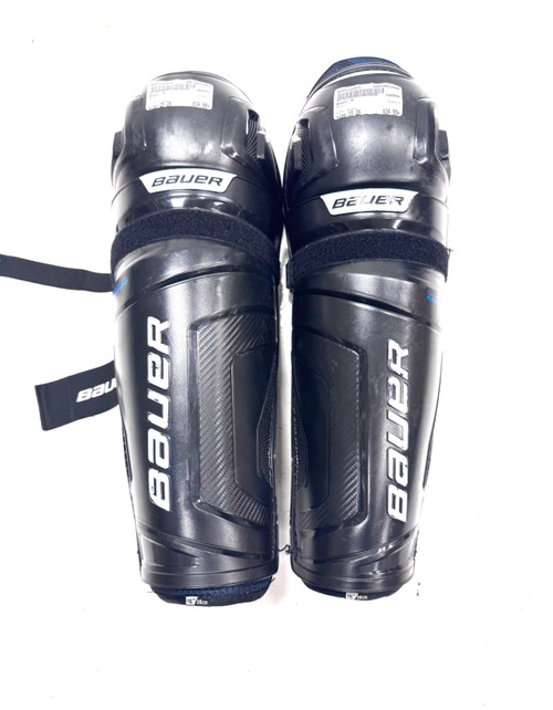 Vist Large View of Product Image Which is Used Bauer X Senior Shin Guards Black 15"