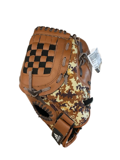 Vist Large View of Product Image Which is Used Adidas EASY CLOSE 10.5 BB/SB Glove RH Throw Brown 10 1/2"