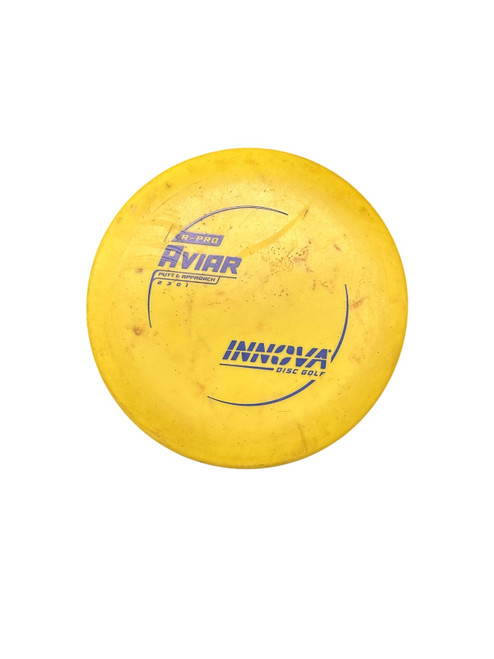 Vist Large View of Product Image Which is Used Innova AVIAR R-PRO Disc Golf Putter Yellow