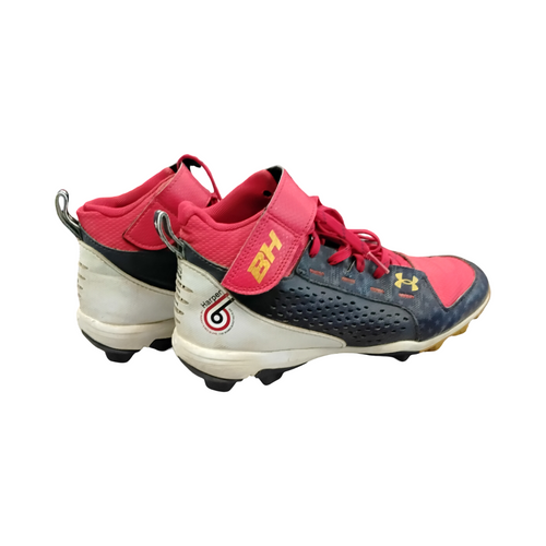 Vist Large View of Product Image Which is Used Under Armour BH6 BB/SB Cleats Red Senior 5.5