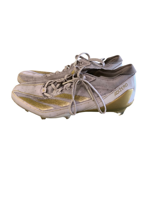Vist Large View of Product Image Which is Used Adidas Adult FB Cleats White Senior 10.5