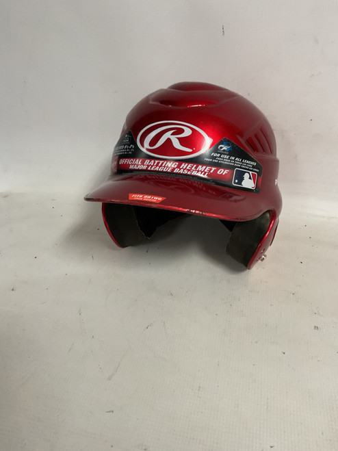 Vist Large View of Product Image Which is Used Rawlings RCFH Batting Helmet No Mask Red MD
