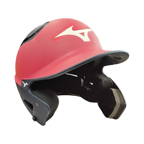 Vist Large View of Product Image Which is Used Mizuno Batting Helmet No Mask Red L/XL