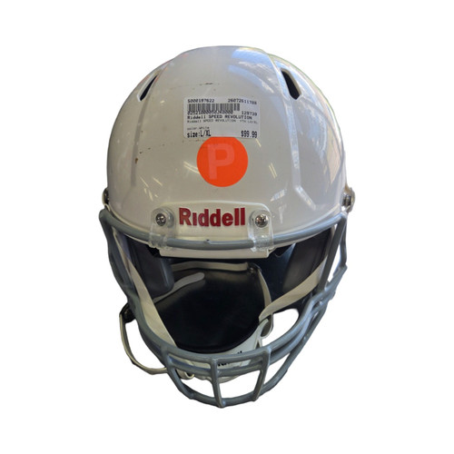 Vist Large View of Product Image Which is Used Riddell SPEED REVOLUTION  YTH LG/XL FB Helmet White L/XL