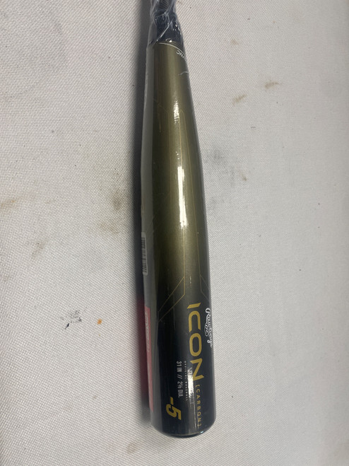 Vist Large View of Product Image Which is Used Rawlings ICON CARBON RUT315 BB/SB USSSA 2 5/8 Bat 31"