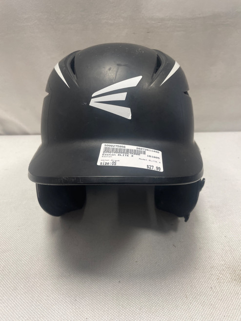 Vist Large View of Product Image Which is Used Easton ELITE X Batting Helmet No Mask Black One Size