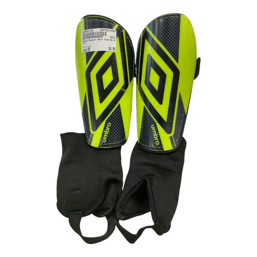 Vist Large View of Product Image Which is Used Umbro Soccer Shin Guards Adult Green MD