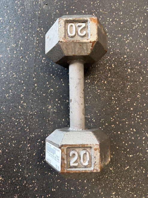 Vist Large View of Product Image Which is Used 20LB HEX DUMBBELL EACH Hex Dumbbell (Each) 20 lb
