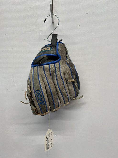 Vist Large View of Product Image Which is Used Wilson A450 BB/SB Glove RH Throw Grey 10 3/4"