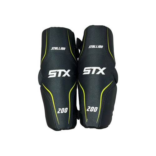 Vist Large View of Product Image Which is Used STX STALLION 200 Lacrosse Arm Pads/Guards Black MD