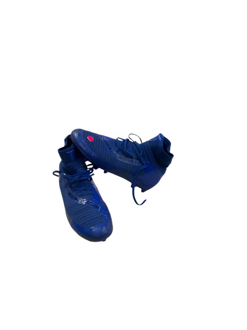 Vist Large View of Product Image Which is Used Under Armour Adult FB Cleats Navy Blue Senior 10.5