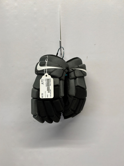 Vist Large View of Product Image Which is Used Nike GLOVES Lacrosse Gloves Junior Black SM
