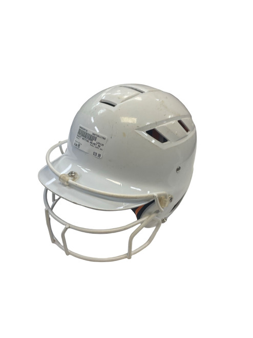 Vist Large View of Product Image Which is Used Schutt SSMC HBJ Batting Helmet w/Mask White MD