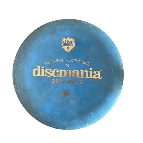 Vist Large View of Product Image Which is Used Discmania FLEX 1 P2 Disc Golf Putter Royal Blue