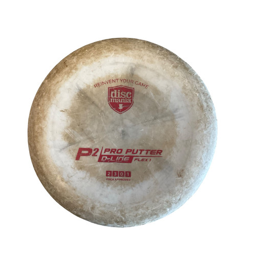 Vist Large View of Product Image Which is Used Discmania FLEX 1 P2 Disc Golf Putter White