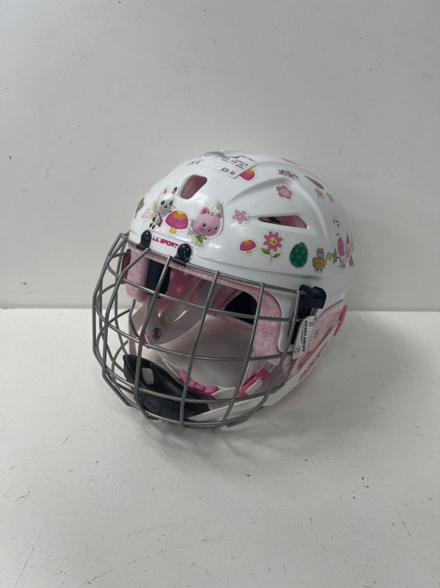 Vist Large View of Product Image Which is Used Bauer LIL SPORT Helmet Cage Combo Pink XS