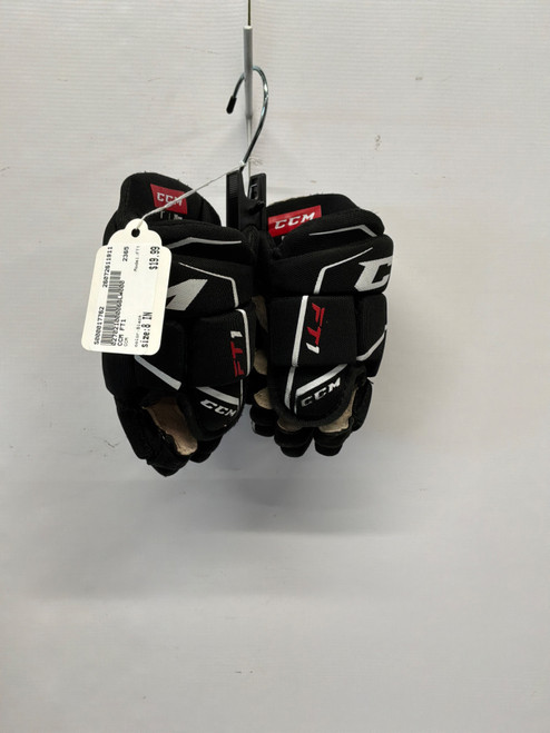 Vist Large View of Product Image Which is Used CCM FT1 Senior Gloves Black 8"