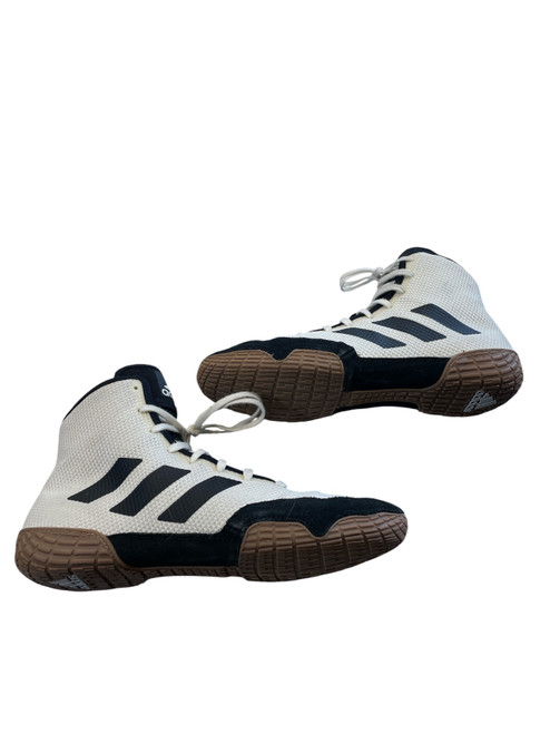 Vist Large View of Product Image Which is Used Adidas Wrestling Shoes White Senior 9.5