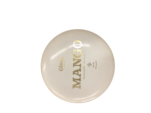 Vist Large View of Product Image Which is Used Clash Discs MANGO Disc Golf Mid Range White