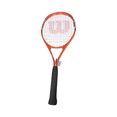 Vist Large View of Product Image Which is Used Wilson FUSION XL 3 3/8 TENNIS RACQUET Adult Tennis Racquet Orange 3 3/8"