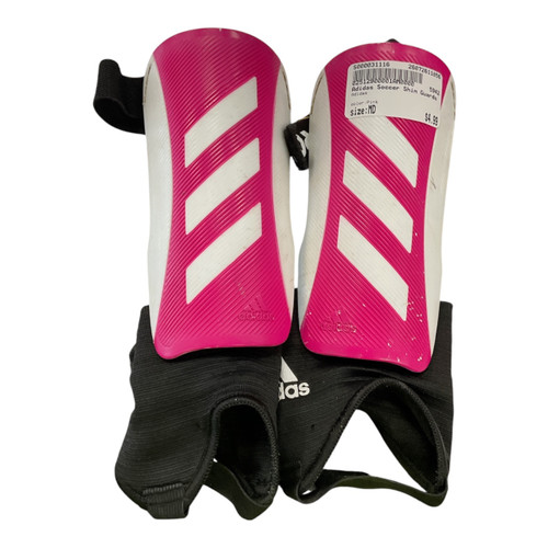 Vist Large View of Product Image Which is Used Adidas Soccer Shin Guards Junior Pink MD