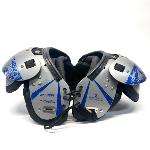 Vist Large View of Product Image Which is Used Champro AIRTECH 3.1 FB Shoulder Pads Grey SM
