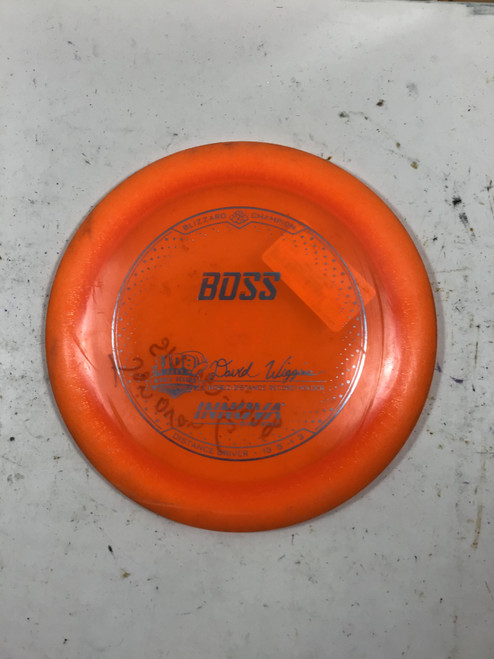 Vist Large View of Product Image Which is Used Innova BLIZZARD CHAMPION BOSS Disc Golf Driver Orange 159g