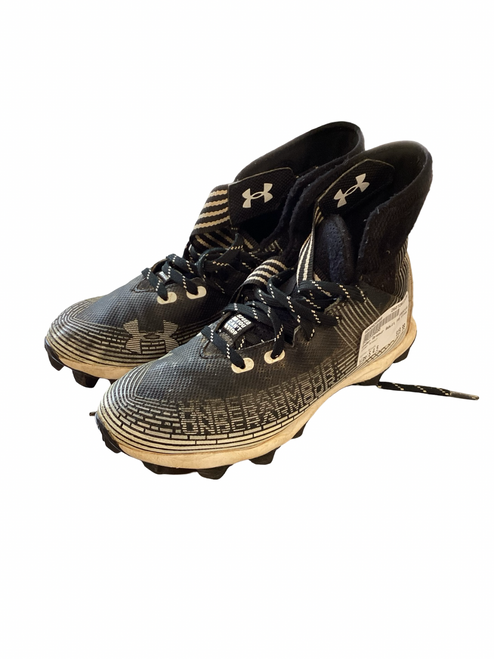 Vist Large View of Product Image Which is Used Under Armour Adult FB Cleats Black Senior 4.5
