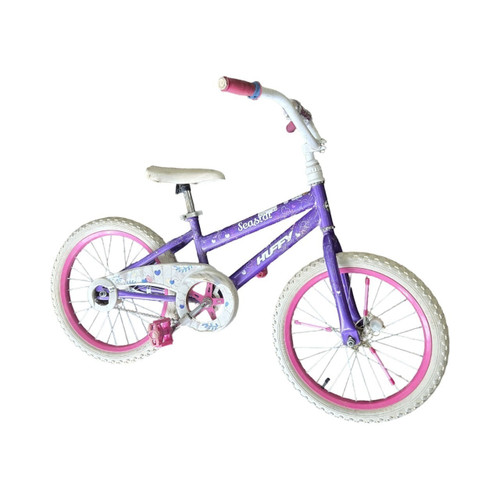 Vist Large View of Product Image Which is Used Huffy SEASTAR 18IN BIKE Comfort Bike Girls Purple 18"