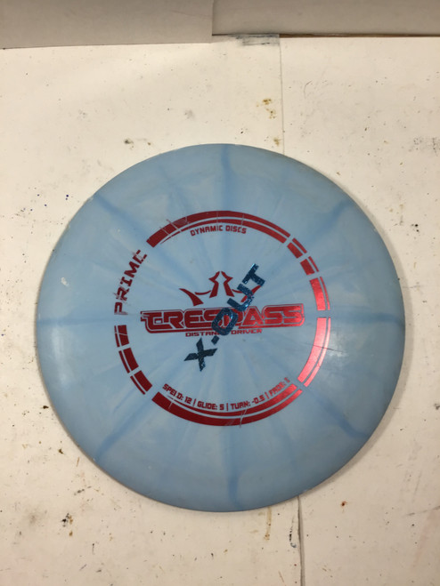 Vist Large View of Product Image Which is Used Dynamic Discs PRIME BURST TRESPASS Disc Golf Driver Sky Blue 175g
