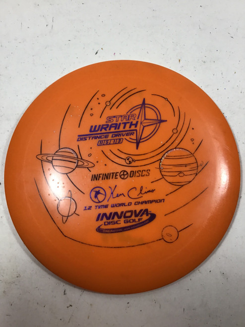 Vist Large View of Product Image Which is Used Innova STAR WRAITH Disc Golf Driver Orange 165g