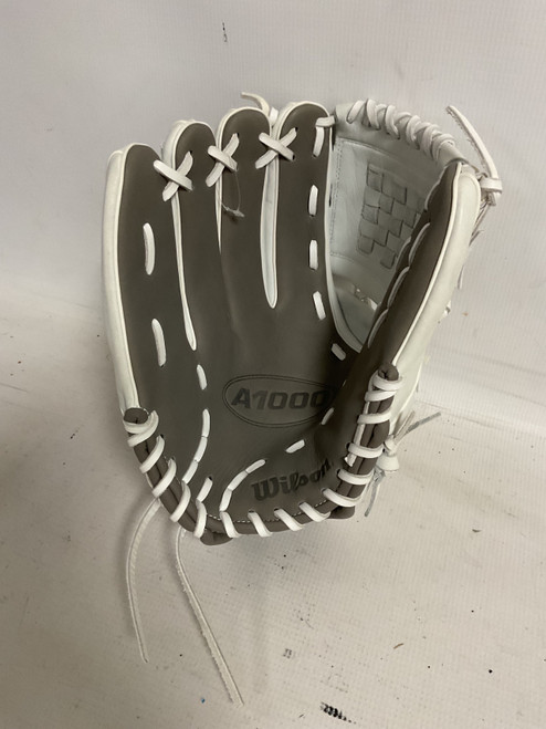 Vist Large View of Product Image Which is Used Wilson A1000 FASTPITCH BB/SB Glove LH Throw White 12"