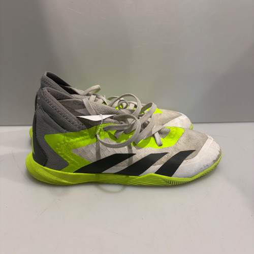 Vist Large View of Product Image Which is Used Adidas Soccer Indoor Shoes Grey Junior 02